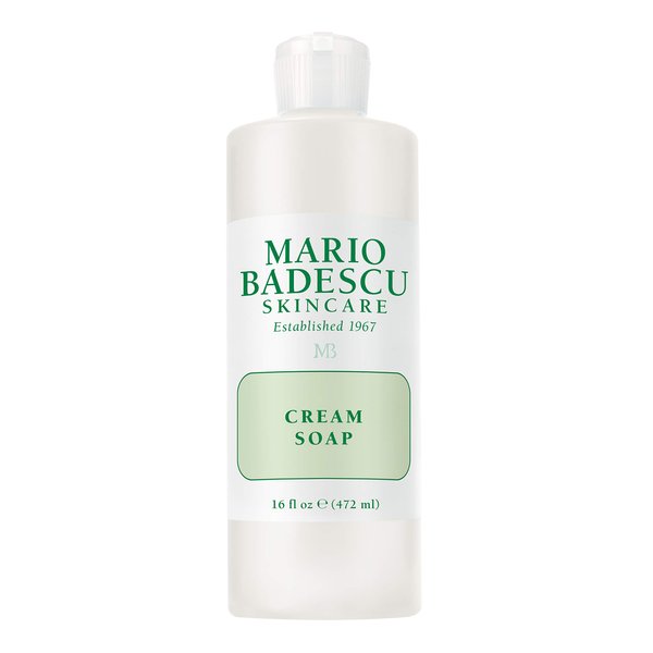 Mario Badescu Cream Soap - Oil-Free and Fragrance-Free Gentle Facial Cleanser for Women and Men - Conditions and Cleanses for Soft and Nourished Skin - Cream Cleanser Face Wash, 16 Fl Oz