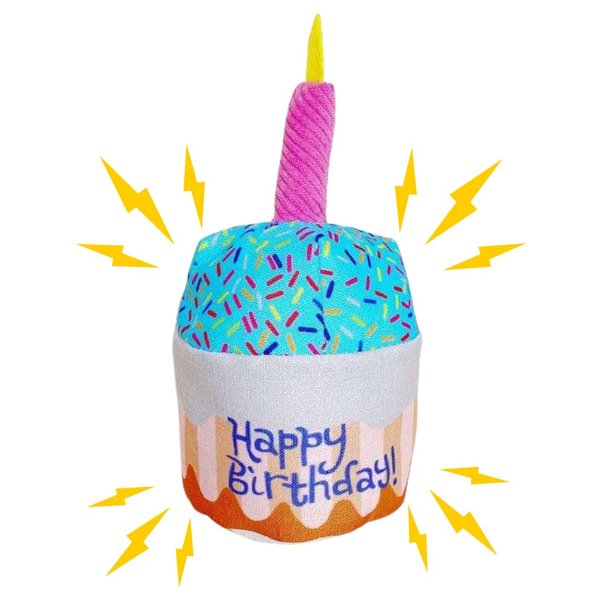 ROYALTY ESSENTIALS Pet Dog Birthday Cake Cupcake Plush Squeaker Toy Dog Cat Supplies Gifts Gift (Birthday Cake)