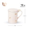 Pinky Up Annette Ceramic Tea Mug and Loose Leaf Tea Infuser, Loos Leaf Tea Accessories, Tea Tumbler Cup, Honeycomb Design, 12 oz