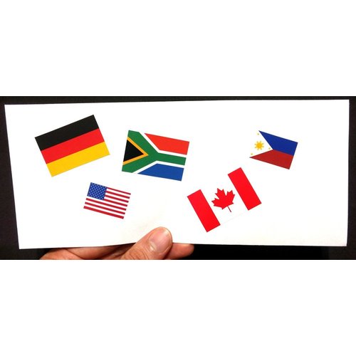 40 Removable Stickers: Canada Flag, Canadian Party Favors, Decals