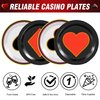 ITTEBISS 48Pcs Casino Party Supplies 7" Casino Plates Casino Theme Party Decorations Disposable Plates Las Vegas Party Decorations Poker Paper Plates for Birthday Party Supplies Casino Night