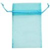 Beadaholique Organza Drawstring 12 Gift Bags, 4 by 6-Inch, Light Blue