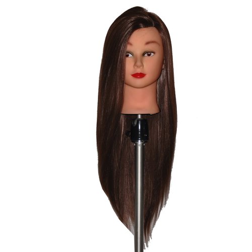 HairZtar 30" - 32 " Synthetic Fiber Mannequin Head Hairdresser Training Head Manikin Cosmetology Head (MIKE+C) (MEDIUM BROWN (MIKE+C))