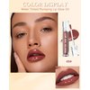 Hydrating Lip Tint Stain-1Pcs Tinted Plumping Lip Glow Oil, Moisturizing Water Lip Stain Makeup, Pigmented Non-Sticky Vegan Lip Gloss, Multi-Use Lip & Cheek Tint, Nude Glossy Finish, Cruelty Free-05#