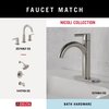DELTA FAUCET NIC46-DN Nicoli Wall Mount Square Closed Towel Ring Bath Hardware Accessory in Brushed Nickel