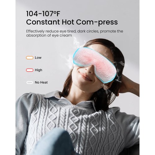 RENPHO Eyeris 2 - Eye Massager with Heat & Bluetooth Music, Heated Eye Mask, Eye Care Machine, Travel Essentials for Women