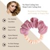 Foaryoer Heatless Overnight Hair Curlers for Long Hair - No Heat Curl Wrap with Soft Pink Scrunchies to Sleep In