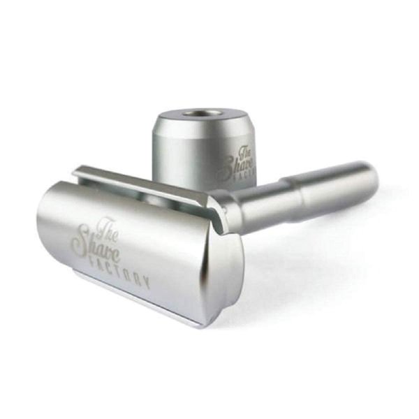 Shave Factory Premium Quality Adjustable Double Edge Safety Razor w/Magnetic Stand Chrome Finish