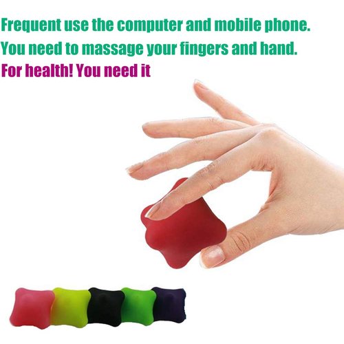 LOLBUY Hand Massage Exercise Therapy Balls-Deep Tissue Trigger Point Self Massage Rehab Reflexology Ball Arthritis Pain Relief Workout for Hands Palm Back Foot Shoulder Body Leg 2PCS(Pack of Two)