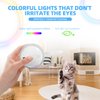 Cat Toys, Turbo Tail Popper Cat Toy 2-Speed Interactive Turbo Tail Mouse Cat Ball Toy Touch Control and Sound Control Smart Start Cat Toy With LED Lights Feathers and USB Type-C Charging Cable