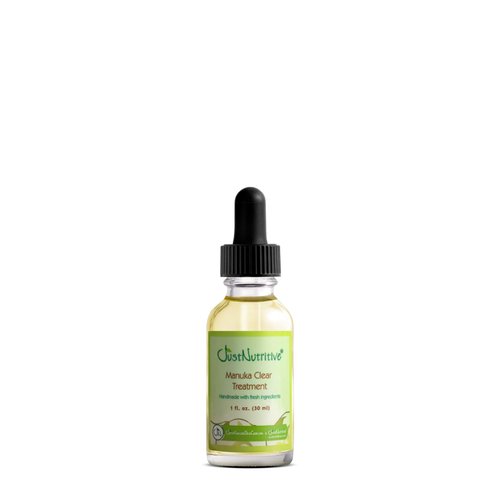 Just Nutritive Manuka Acne Clear Treatment | Natural Acne Treatment For Men and Women | No Salicylic Acid | For Sensitive to All Skin Types | Gluten Free Face Treatment 1 Fl Oz
