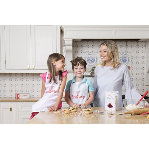 Baketivity Kids Chef Apron and Hat Set, Washable Chef Outfit, Young Chefs and Junior Bakers