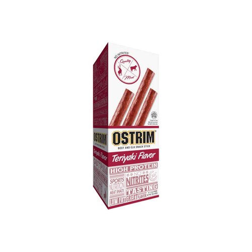 Ostrim Beef & Elk Jerky Snack Sticks-Teriyaki Flavor, 1.5 oz (Pack of 10)