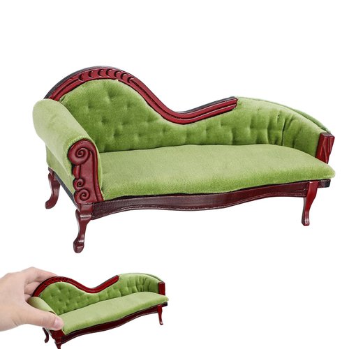 jarbins Dollhouse Furniture Miniature Accessories 1:12 Scale Wooden Vintage Miniature Bench Chair for Dollhouse Living Room Mini House Decoration Accessories