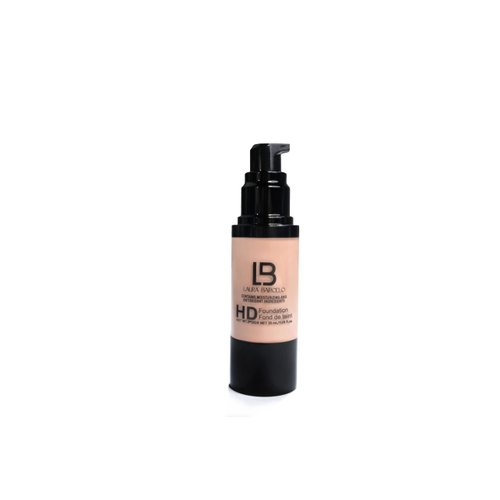 LB HD Liquid Foundation – Makeup Foundation with Hyaluronic Acid, Vitamin E – Hydrating Full Coverage Foundation for Smooth Complexion – Paraben-Free Formula for All Skin Types – Light Porcelain