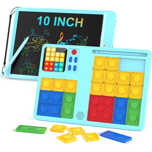 Maliton 2 in 1 Super Slide Puzzle Games with Writing Tablet, 530+ Puzzle Challenges Brain Teaser for Kids/Teens, Learning Toys Birthday Christmas Gifts for Boys Girls Travel Games for Road Trips