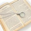 MAGDEPO 3X Magnifying Glass Pendant Necklace (Silver) Portable Magnifier 1.5" Round Lens Stylish Accessories for Women, Seniors, and Elderly Reading Books, Menus, Labels, Small Prints, Hobbies, etc.