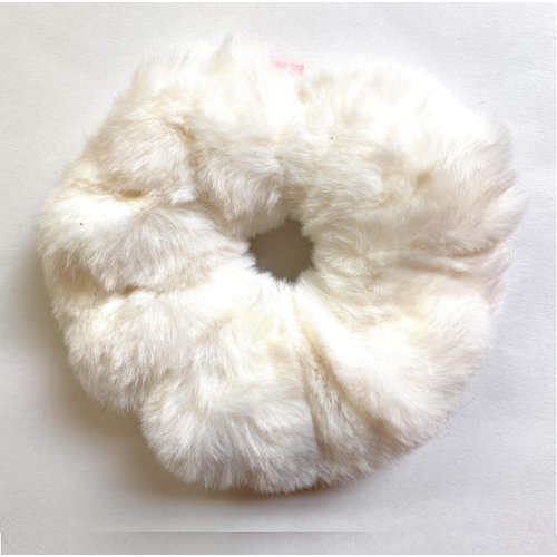 Mia Beauty Furry Scrunchie | Ponytail Holder Hair Accessory Animal-friendly | for Women, Teens, G...