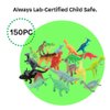 Boley 150 Pack Miniature Dinosaur Toy Set - Colorful Mini Plastic Dinosaur Figure Variety Pack - Perfect for Party Packs, Party Favors, Cake Toppers, and Stocking Stuffers!