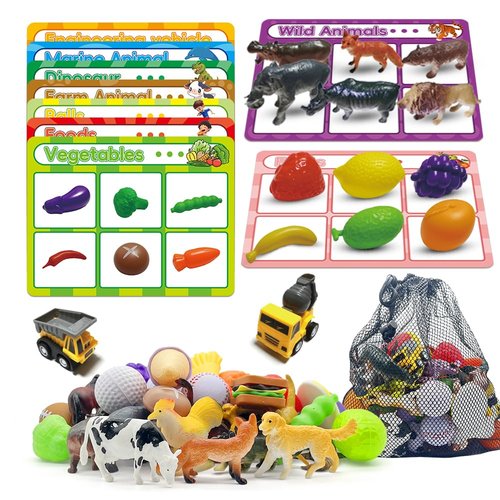 ROTK Sorting Toys for Toddlers, Montessori Game Preschool Educational Learning Activities for Kids, Fine Motor Learning Toys for Preschool Kindergarten Classroom Gift for 3+ Years Kids Toddlers