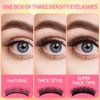 Generic Lash Buddy Self-adhesive Eyelashes,3 Pairs Self-Sticking False Eyelashes Natural Look, No Glue, Three Different Types Waterproof Natural Long Thick Style Lashes for Women