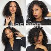 12A Curly Bundles Human Hair 4 Short Bundles 8 8 8 8 Inch 100% Unprocessed Brazilian Virgin Hair Extensions for Black Women Natural Color