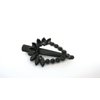 Generic Medium black metal black crystal hair pin alligator clip