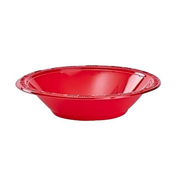 Hanna K. Signature Collection Plastic Bowl, 100 Bowls, 15-Ounce, Red