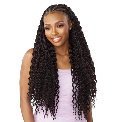 Sensationnel Lulutress Crochet Braiding hair - 3X Braid Out 24-inch synthetic with pre-styled - LULUTRESS 3x Braid Out 24 inch (BG BURGANDY)