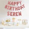 TONIFUL 65 Pcs 16 Inch Rose Gold Happy Birthday Balloons and 2 Sets A-Z Foil Letters Balloons DIY Personalized Phrase Banner for Birthday Celebration Halloween Thanksgiving Christmas Party Decor