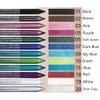 evpct 12Pcs Green Blue White Black Brown Purple Color Gel Glitter Eyeliner Pencils Set for Women Waterline Waterproof Smudge Proof lapiz de ojos delineador de ojos contra el agua Eye Liner Makeup 1-5