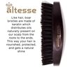 Altesse 1319P Military Brush Boar Bristle Hair Brush for Men Beard and Mustache Beard Dark Beechwood Hard Military Brush for Men with 9 Rows of 100% Firm Natural Bristle Hair Brush Handmade In France