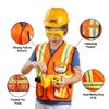Lesheng space Construction Worker Costume for Boys, Pretend Builder Career Outfit with Self-Assembly Engineer Truck, Role Play Dress Up for Halloween