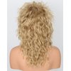 Lucoacos Womens Blonde Long Curly Wig 80s Rocker Mullet Wig Halloween Party Costume Wig