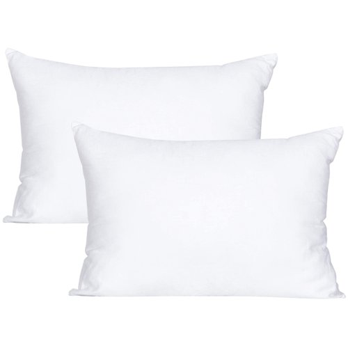 FLXXIE 2 Pack Cotton Down Alternative Toddler Pillows, Super Soft and Breathable Baby Small Pillows for Sleeping, Travel, Crib, 13x18 Inches