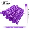 180 Pieces Brush Roller Pick Plastic Roller Pick Hair Curler Roller Pin for Hair Curling Styling Accessories for Christmas Valentine's Day Present(Purple)