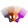 Lurrose 3pcs Hair Pick Comb Curly Hair Afro Comb Lift Detangle Hair Comb No Frizz Wide Tooth Comb Hair Styling Tool for Combing Detangling African American Hairstyles Purple