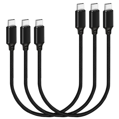 SUMPK 240W USB C Cable 1FT, Short USB C to USB C Cable Compatible for iPhone 15 Pro/15 Plus/15 Pro Max, MacBook Pro/Air, iPad Pro/Air, Dell XPS