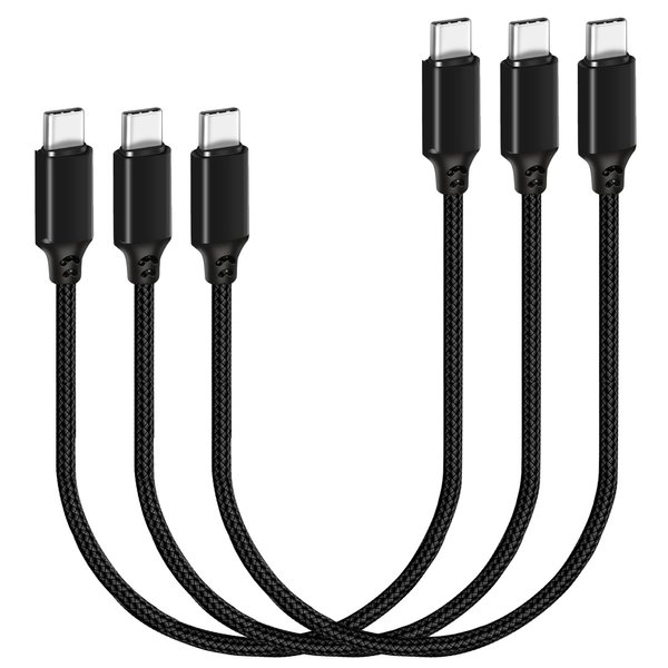 SUMPK 240W USB C Cable 1FT, Short USB C to USB C Cable Compatible for iPhone 15 Pro/15 Plus/15 Pro Max, MacBook Pro/Air, iPad Pro/Air, Dell XPS