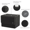 AEGIS GUARDIAN Card Deck Box for MTG, Commander Deck Box Hold 120+ Sleeved Cards, Leather Strong Magnet Card Deck Case Holder for Magic Cards TCG CCG, Black