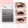 Riya Lash Clusters 144Pcs with Strong Hold Bond Seal Lash Glue and Eyelash Extenisons Kit, and Applicator Clusters Lashes Kit 8-16MM D Curl Individual Lashes DIY at Home（01）