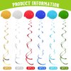 57 Pcs Dinosaur Hanging Swirls Dinosaur Birthday Party Decorations Dinosaur Foil Swirls Ceiling Spiral Streamers for Girl Boy Baby Shower Jungle Dinosaur Theme Party Supplies, Only 27 Cards