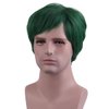 MAGQOO Mens Green Wig Short Green Wigs for Men Short Straight Green Wig Boy Male Guys Green Wig Cosplay Costume Wig Synthetic Heat Resistant