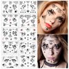 Halloween Masquerade Party 10 Pairs Halloween Eye Shadow Eyeliner Decals Spider Web Skull Bat Temporary Tattoo Stickers for Women