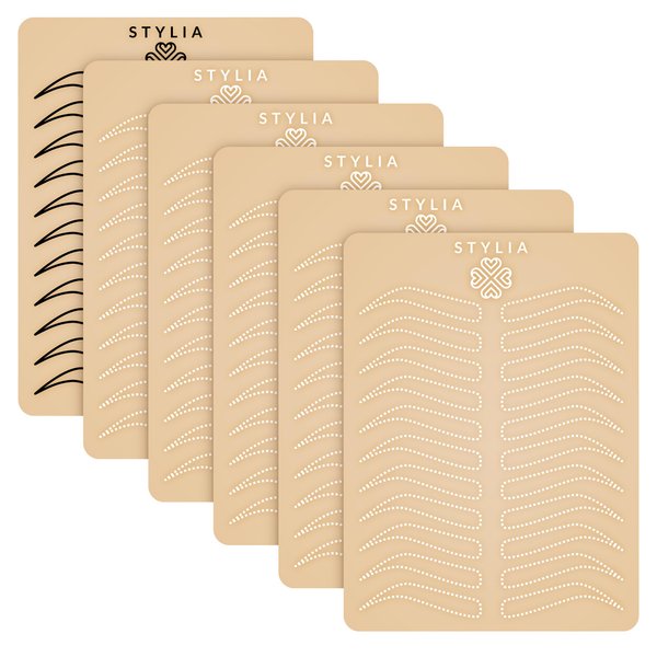 Stylia Microblading Eyebrow Practice Tattoo Skin, 3mm Tattoo Practice Skin, Fake Skin for Tattoo, Fake Skin Tattoo Skin, Fake Tattoo Skin, Real Skin Tattoo Skin, Tattoo Skin Practice Kit (6 PC)