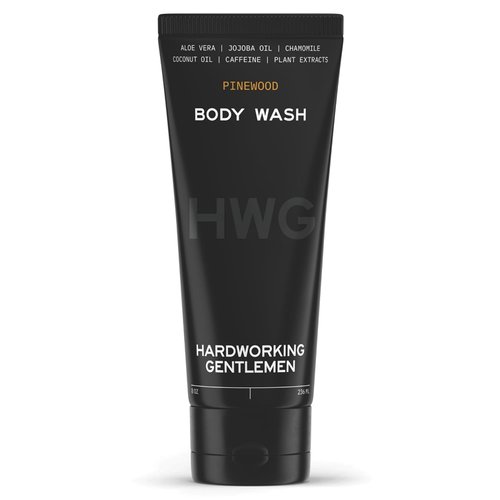 Hardworking Gentlemen - Natural Body Wash - Soothing Pinewood Scent - Organic Ingredients for Clean, Moisturizing & Nourishing Body Shampoo
