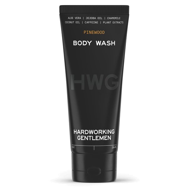 Hardworking Gentlemen - Natural Body Wash - Soothing Pinewood Scent - Organic Ingredients for Clean, Moisturizing & Nourishing Body Shampoo