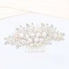 Oriamour Handmade Wedding Hair Comb Clip Rhinestone Bridal Hair Comb Piece, Hair Accessories for Brides Women (Silver)