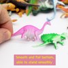 HOXBUR 64Pcs Mini Dinosaur Figures, Assorted Small Plastic Dinosaur Toys for Cake Toppers Easter Eggs Filler
