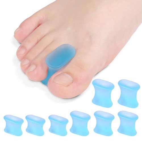 16pcs Gel Toe Separators, Soft Silicone Toe Straighteners Toe Spacers Comfortable Relief Foot Pain Toe Separator Corrector Toe Separators for Men Women Overlapping Toes (S/M/L Size)
